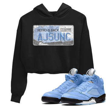 Jordan 5 UNC Jordan Shirts Jordan Plate Sneaker Tees AJ 5s UNC Sneaker Release Tees Women's Shirts Black 1