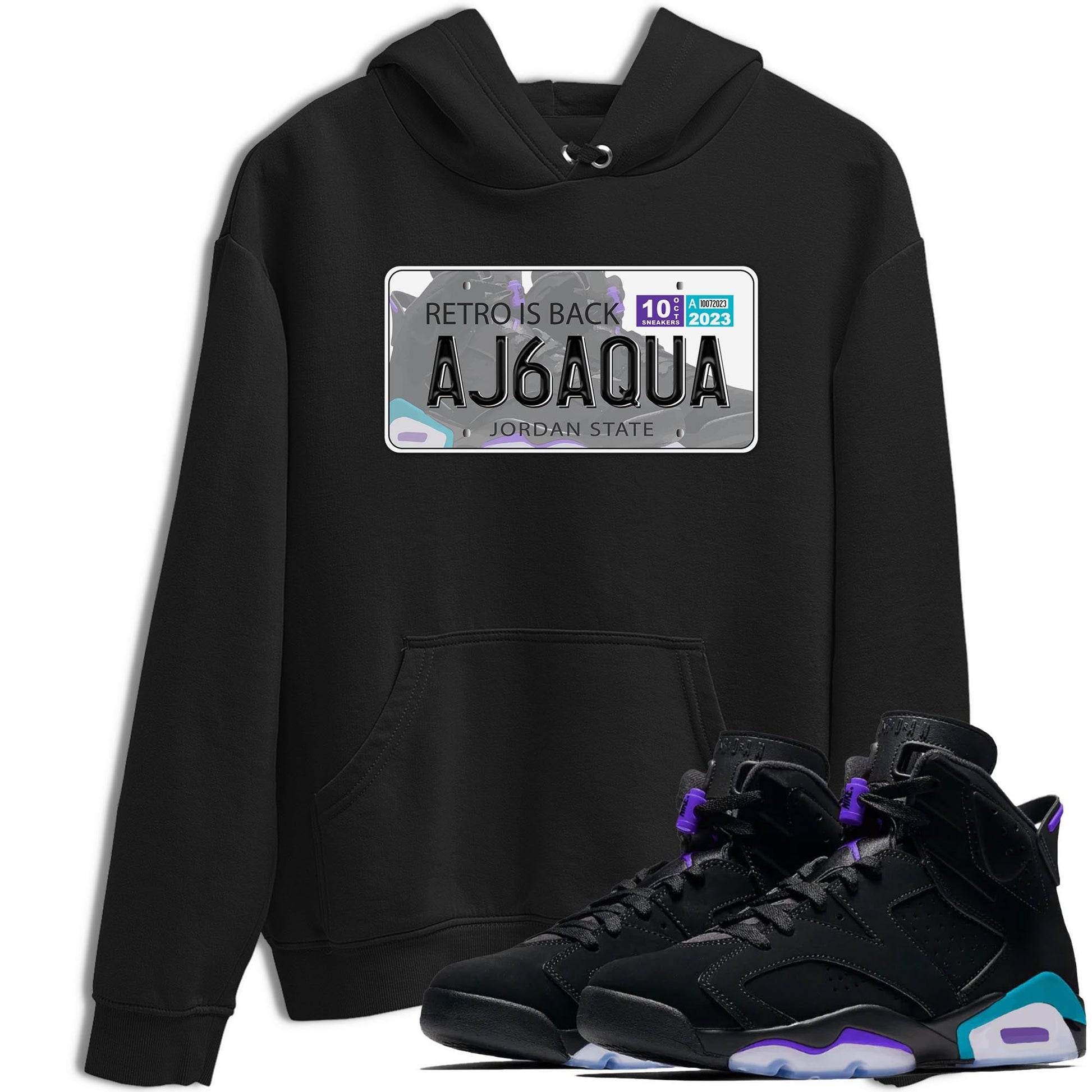 AJ6 Aqua shirt to match jordans Jordan Plate sneaker release tees Air Jordan 6 Aqua SNRT Sneaker Tees Unisex Streetwear Clothing Black 1 T-Shirt