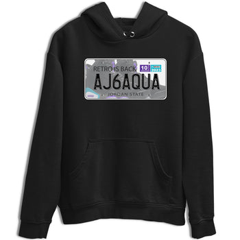 AJ6 Aqua shirt to match jordans Jordan Plate sneaker release tees Air Jordan 6 Aqua SNRT Sneaker Tees Unisex Streetwear Clothing Black 2 T-Shirt