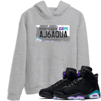 AJ6 Aqua shirt to match jordans Jordan Plate sneaker release tees Air Jordan 6 Aqua SNRT Sneaker Tees Unisex Streetwear Clothing Heather Grey 1 T-Shirt
