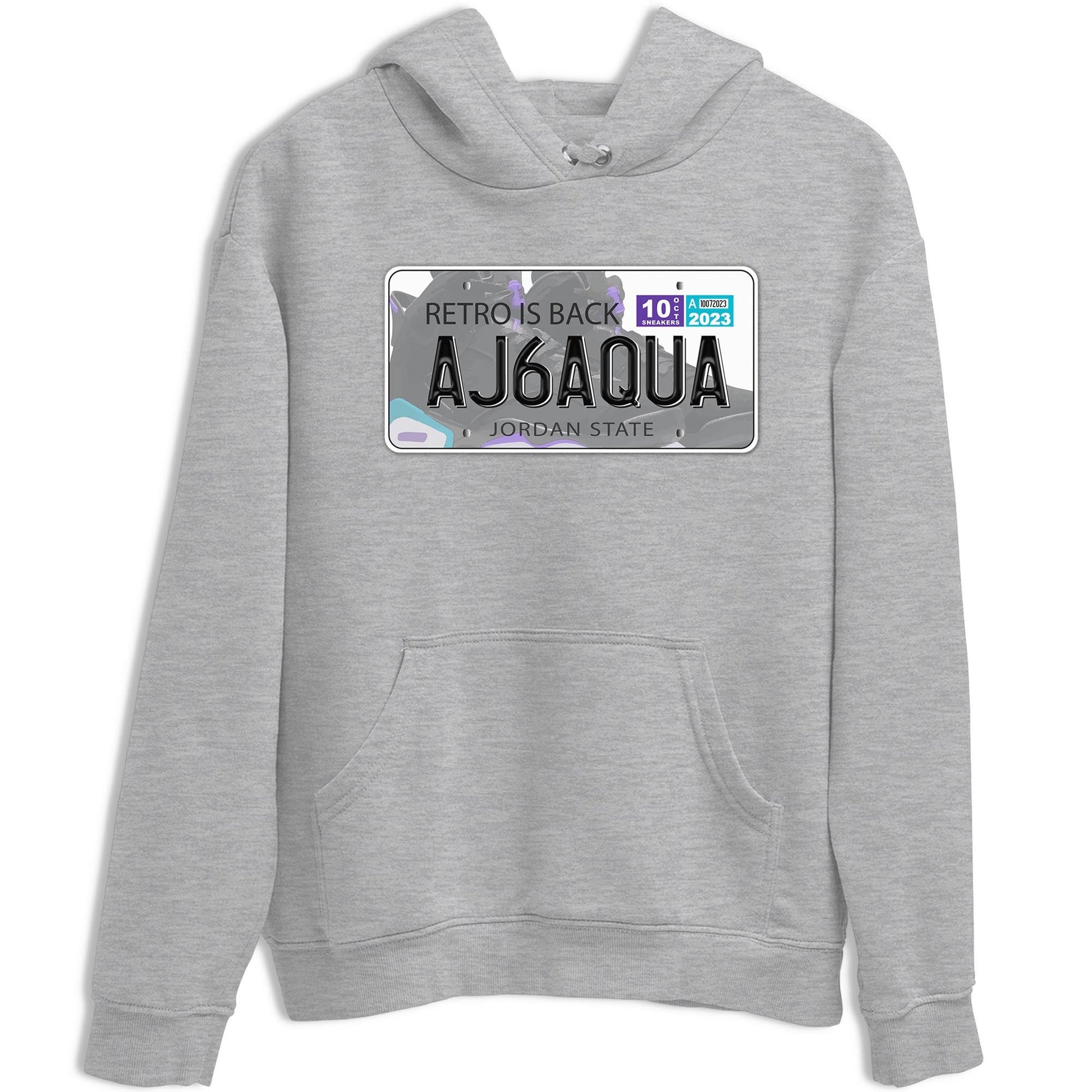 AJ6 Aqua shirt to match jordans Jordan Plate sneaker release tees Air Jordan 6 Aqua SNRT Sneaker Tees Unisex Streetwear Clothing Heather Grey 2 T-Shirt
