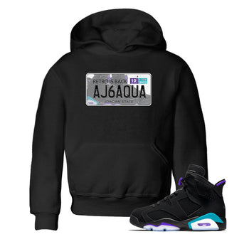 AJ6 Aqua shirt to match jordans Jordan Plate sneaker release tees Air Jordan 6 Aqua SNRT Sneaker Tees Baby Toddler Black 1 T-Shirt