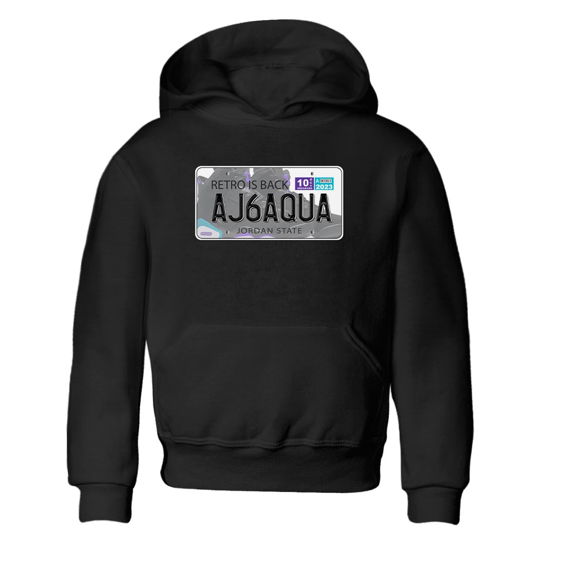 AJ6 Aqua shirt to match jordans Jordan Plate sneaker release tees Air Jordan 6 Aqua SNRT Sneaker Tees Baby Toddler Black 2 T-Shirt