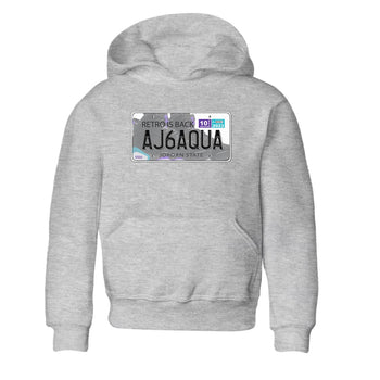 AJ6 Aqua shirt to match jordans Jordan Plate sneaker release tees Air Jordan 6 Aqua SNRT Sneaker Tees Baby Toddler Heather Grey 2 T-Shirt