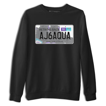 AJ6 Aqua shirt to match jordans Jordan Plate sneaker release tees Air Jordan 6 Aqua SNRT Sneaker Tees Unisex Streetwear Clothing Black 2 T-Shirt