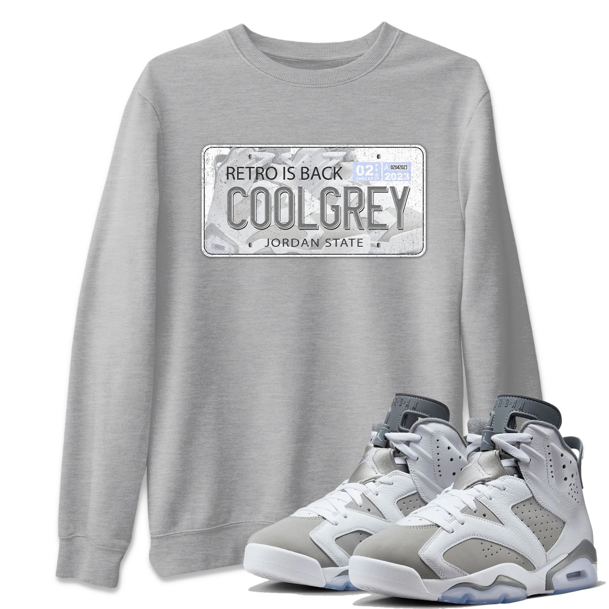 Jordan 6 Cool Grey Sneaker Match Tees Jordan Plate Sneaker Tees Jordan 6 Cool Grey Sneaker Release Tees Unisex Shirts