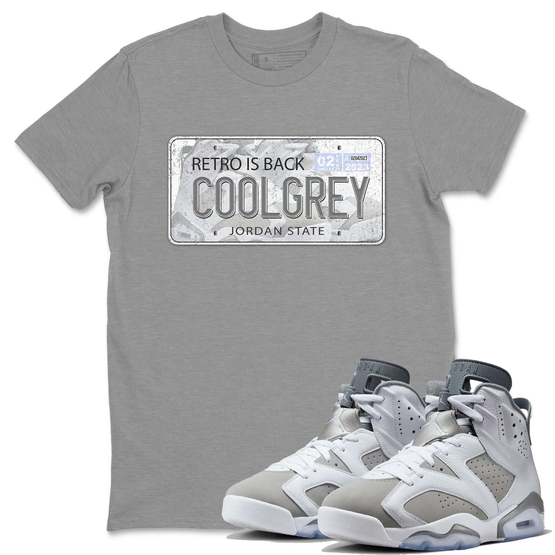 Jordan 6 Cool Grey Sneaker Match Tees Jordan Plate Sneaker Tees Jordan 6 Cool Grey Sneaker Release Tees Unisex Shirts