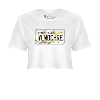 Jordan plate sneaker match tees to Yellow Ochre 6s street fashion brand for shirts to match Jordans SNRT Sneaker Tees Air Jordan 6 Yellow Ochre unisex t-shirt White 2 crop shirt