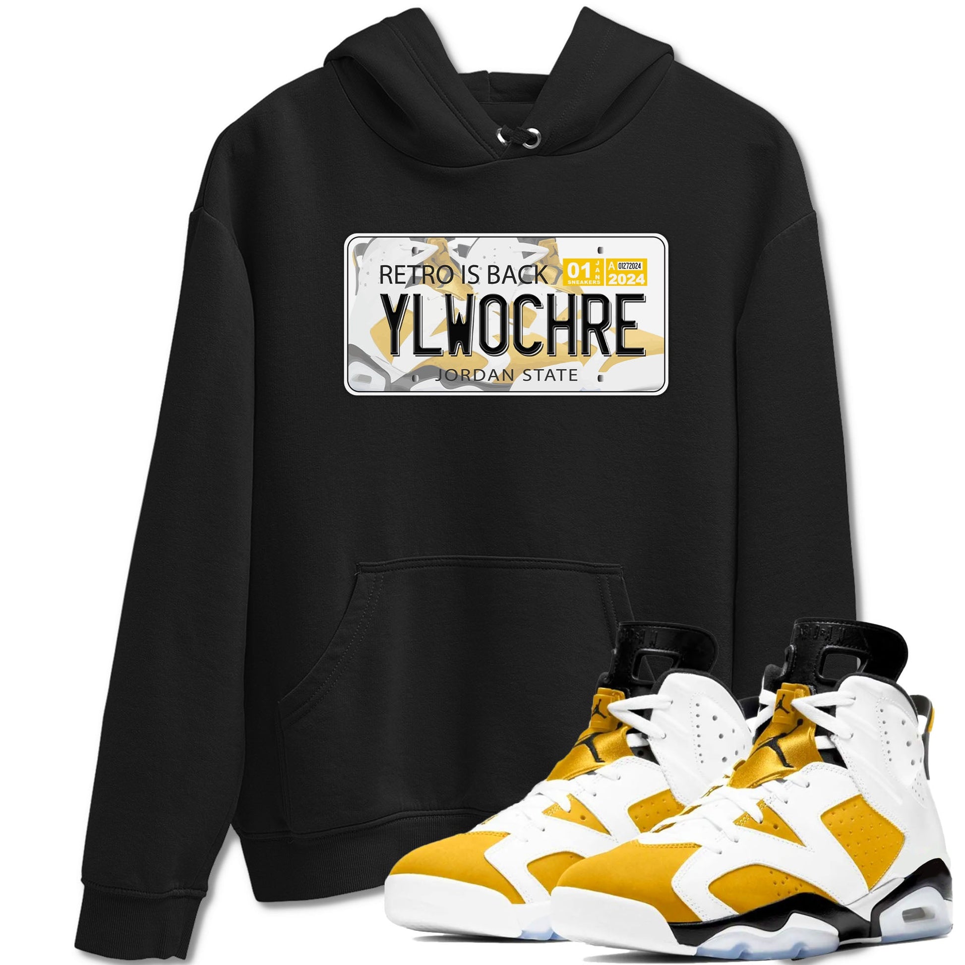 Jordan plate sneaker match tees to Yellow Ochre 6s street fashion brand for shirts to match Jordans SNRT Sneaker Tees Air Jordan 6 Yellow Ochre unisex t-shirt Black 1 unisex shirt