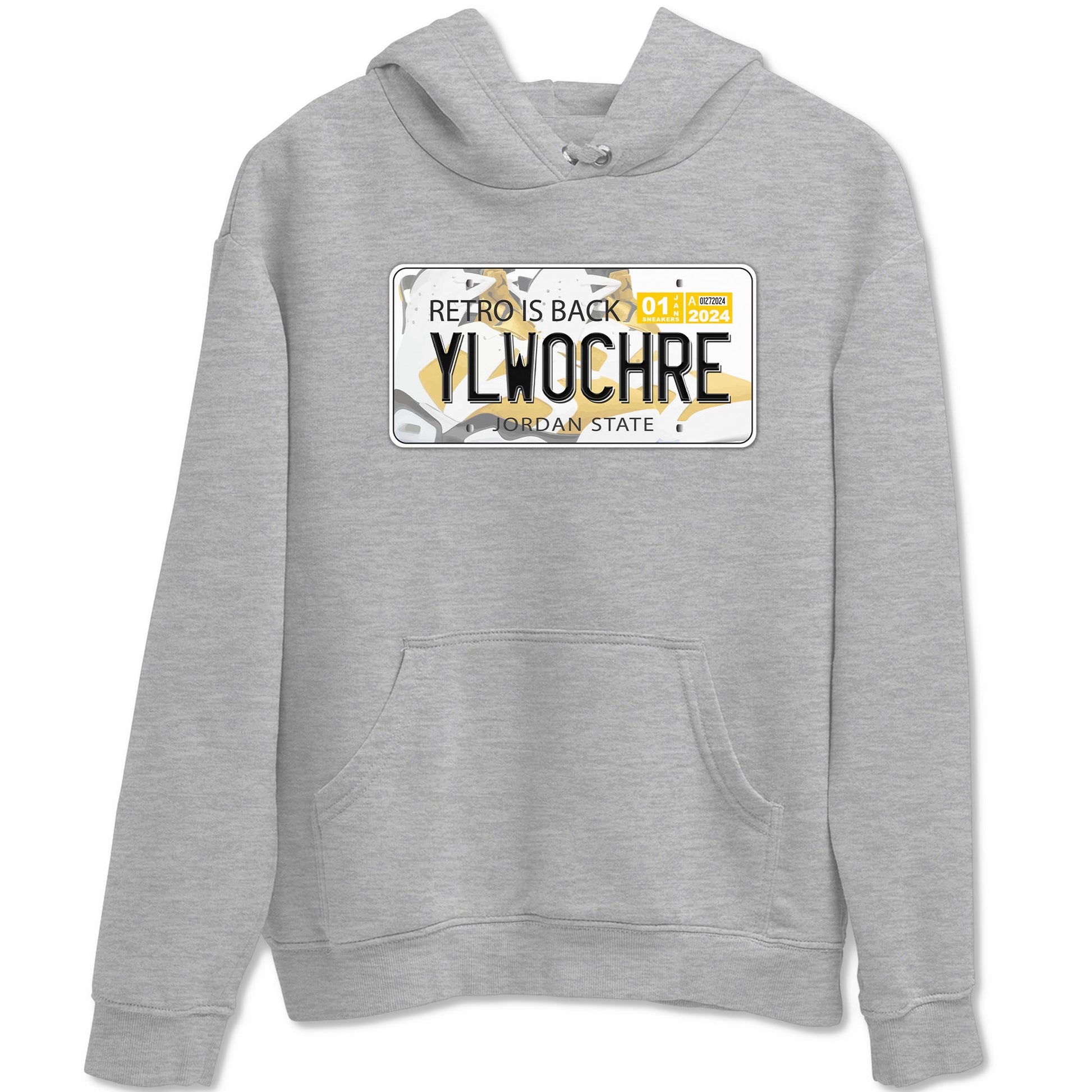 Jordan plate sneaker match tees to Yellow Ochre 6s street fashion brand for shirts to match Jordans SNRT Sneaker Tees Air Jordan 6 Yellow Ochre unisex t-shirt Heather Grey 2 unisex shirt