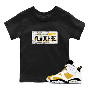Jordan plate sneaker match tees to Yellow Ochre 6s street fashion brand for shirts to match Jordans SNRT Sneaker Tees Air Jordan 6 Yellow Ochre unisex t-shirt Black 1 youth shirt