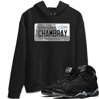 Air Jordan 7 Chambray shirt to match jordans Jordan Plate sneaker tees AJ7 Chambray SNRT Sneaker Release Tees Unisex Black 1 T-Shirt