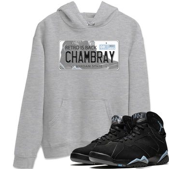 Air Jordan 7 Chambray shirt to match jordans Jordan Plate sneaker tees AJ7 Chambray SNRT Sneaker Release Tees Unisex Heather Grey 1 T-Shirt
