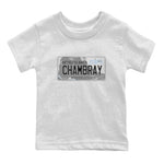 Air Jordan 7 Chambray shirt to match jordans Jordan Plate sneaker tees AJ7 Chambray SNRT Sneaker Release Tees Baby Toddler White 2 T-Shirt