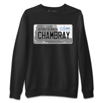 Air Jordan 7 Chambray shirt to match jordans Jordan Plate sneaker tees AJ7 Chambray SNRT Sneaker Release Tees Unisex Black 2 T-Shirt