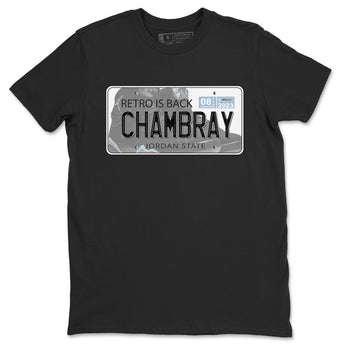 Air Jordan 7 Chambray shirt to match jordans Jordan Plate sneaker tees AJ7 Chambray SNRT Sneaker Release Tees Unisex Black 2 T-Shirt