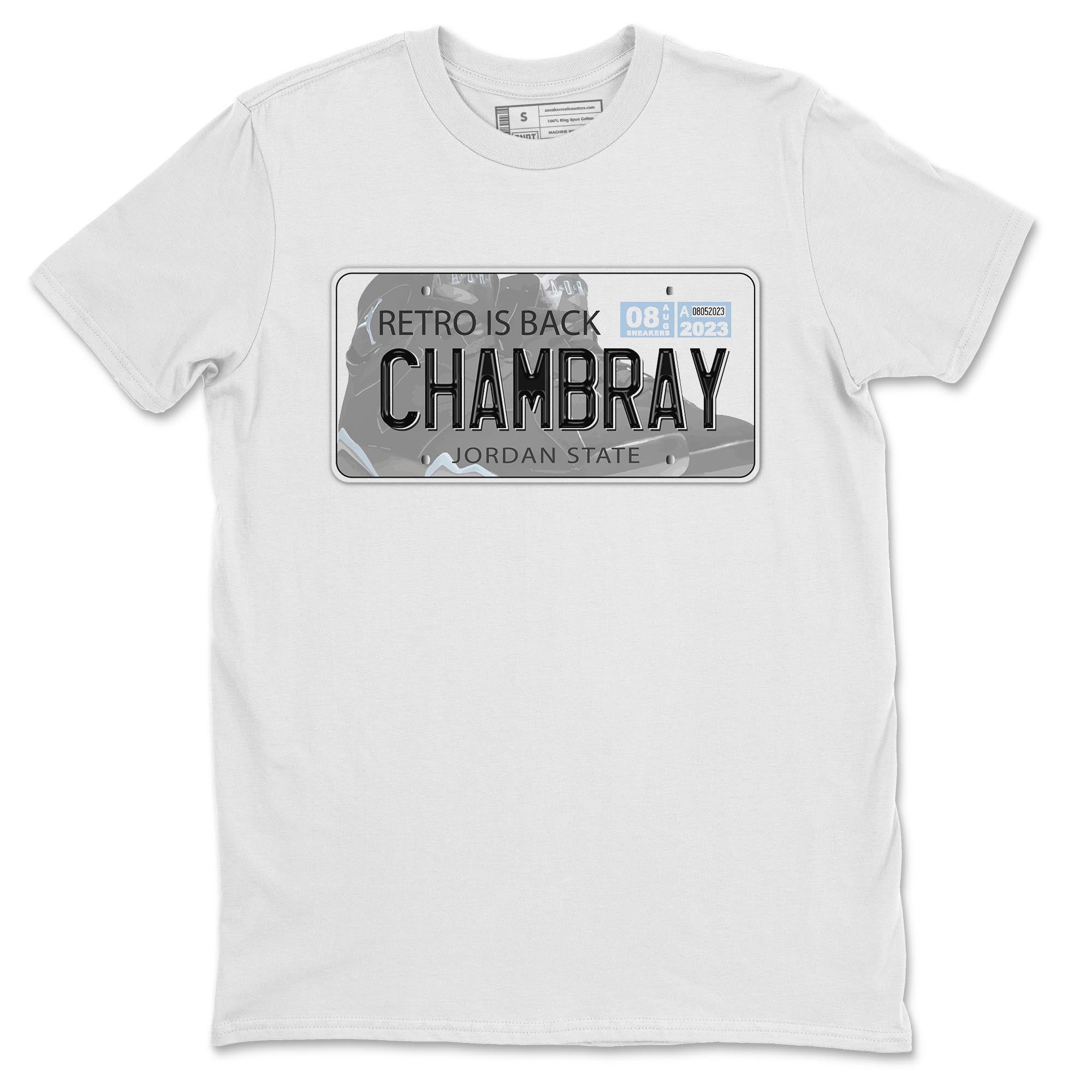 Air Jordan 7 Chambray shirt to match jordans Jordan Plate sneaker tees AJ7 Chambray SNRT Sneaker Release Tees Unisex White 2 T-Shirt