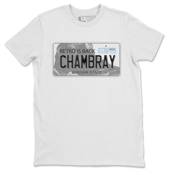Air Jordan 7 Chambray shirt to match jordans Jordan Plate sneaker tees AJ7 Chambray SNRT Sneaker Release Tees Unisex White 2 T-Shirt