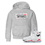 Air Jordan 7 White Infrared shirt to match jordans Jordan Plate sneaker tees White Infrared 7s SNRT Sneaker Release Tees Baby Toddler Heather Grey 1 T-Shirt