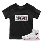 Air Jordan 7 White Infrared shirt to match jordans Jordan Plate sneaker tees White Infrared 7s SNRT Sneaker Release Tees Baby Toddler Black 1 T-Shirt