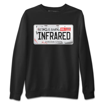 Air Jordan 7 White Infrared shirt to match jordans Jordan Plate sneaker tees White Infrared 7s SNRT Sneaker Release Tees Unisex Black 2 T-Shirt