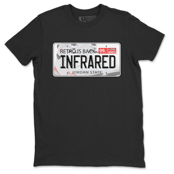 Air Jordan 7 White Infrared shirt to match jordans Jordan Plate sneaker tees White Infrared 7s SNRT Sneaker Release Tees Unisex Black 2 T-Shirt