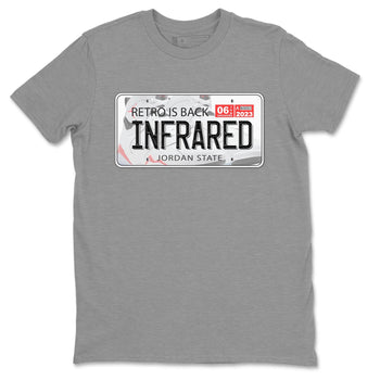 Air Jordan 7 White Infrared shirt to match jordans Jordan Plate sneaker tees White Infrared 7s SNRT Sneaker Release Tees Unisex Heather Grey 2 T-Shirt