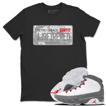 Jordan 9 Fire Red Sneaker Match Tees Jordan Plate Sneaker Tees Jordan 9 Fire Red Sneaker Release Tees Unisex Shirts