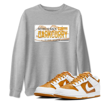 Jordan plate sneaker match tees to Dark Curry Reverse Curry street fashion brand for shirts to match Jordans SNRT Sneaker Tees Dunk Dark Curry unisex t-shirt Heather Grey 1 unisex shirt