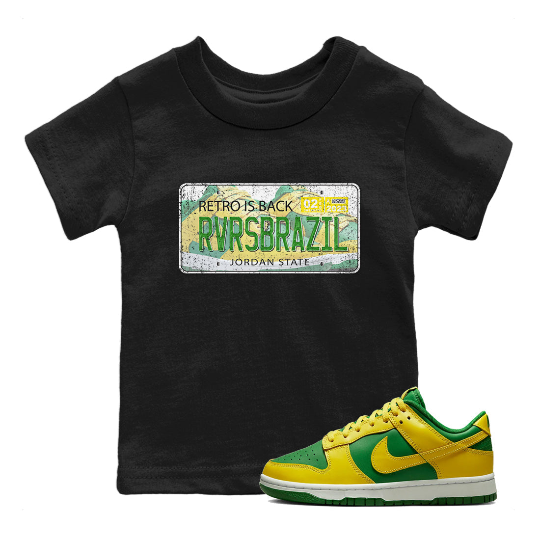 Dunk Reverse Brazil Sneaker Match Tees Jordan Plate Sneaker Tees Dunk Reverse Brazil Sneaker Release Tees Kids Shirts