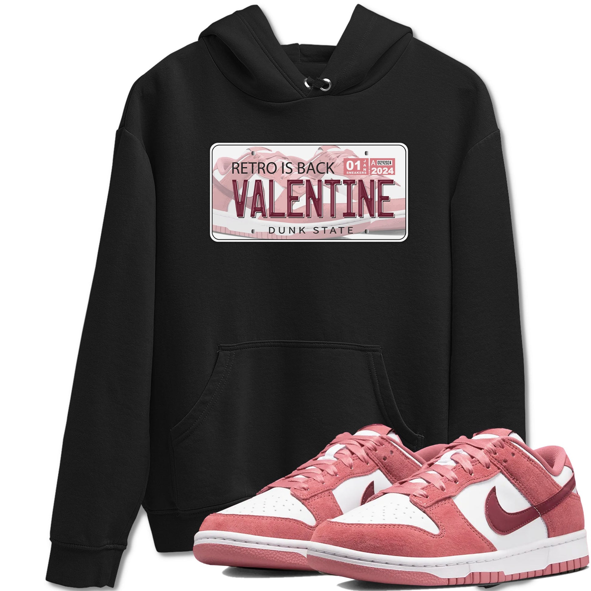Dunk Valentine's Day shirt to match jordans Jordan Plate sneaker tees Dunks Valentine's Day SNRT sneaker Release Tees unisex cotton Black 1 crew neck shirt