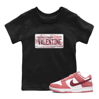 Dunk Valentine's Day shirt to match jordans Jordan Plate sneaker tees Dunks Valentine's Day SNRT sneaker release tees baby toddler Black 1 cotton Shirt
