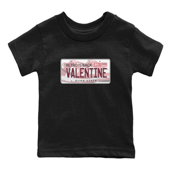 Dunk Valentine's Day shirt to match jordans Jordan Plate sneaker tees Dunks Valentine's Day SNRT sneaker release tees baby toddler Black 2 cotton Shirt