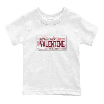 Dunk Valentine's Day shirt to match jordans Jordan Plate sneaker tees Dunks Valentine's Day SNRT sneaker release tees baby toddler White 2 cotton Shirt