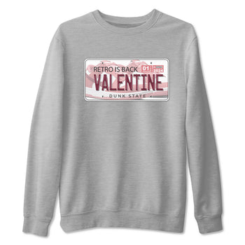 Dunk Valentine's Day shirt to match jordans Jordan Plate sneaker tees Dunks Valentine's Day SNRT sneaker Release Tees unisex cotton Heather Grey 2 crew neck shirt