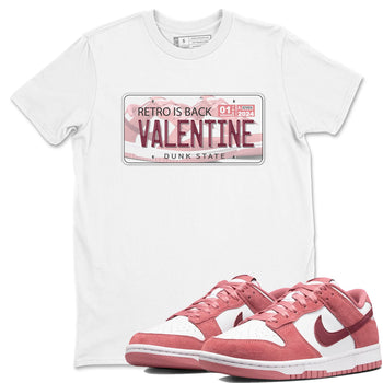 Dunk Valentine's Day shirt to match jordans Jordan Plate sneaker tees Dunks Valentine's Day SNRT sneaker Release Tees unisex cotton White 1 crew neck shirt