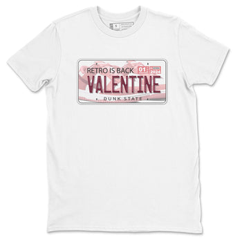 Dunk Valentine's Day shirt to match jordans Jordan Plate sneaker tees Dunks Valentine's Day SNRT sneaker Release Tees unisex cotton White 2 crew neck shirt