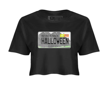Nike Dunk Mid Premium shirt to match jordans Jordan Plate sneaker tees Nike Dunk Mid Halloween SNRT Sneaker Tees Sneaker Matching Clothing Brand Black 2 Crop T-Shirt