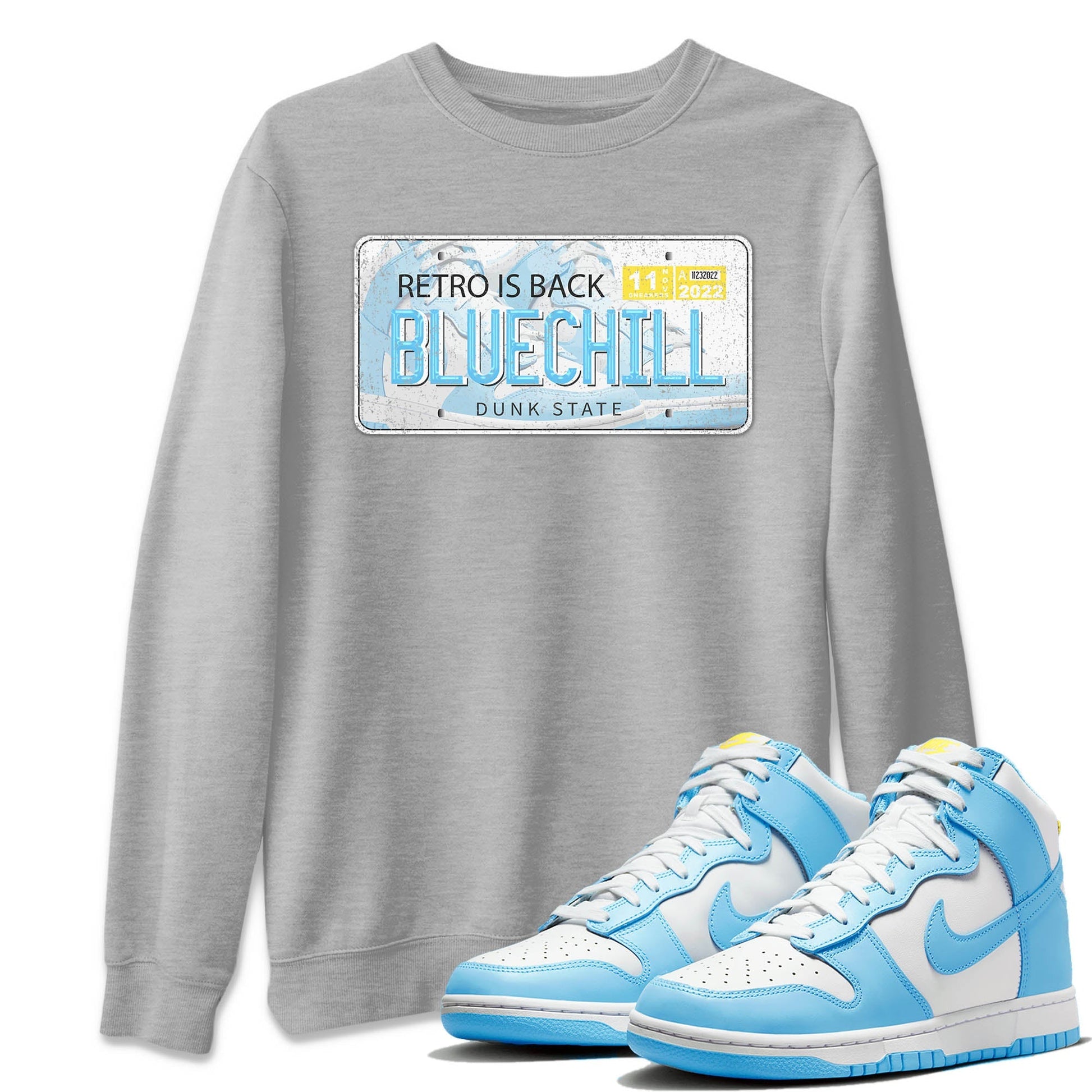 Nike Dunk High Blue Chill Sneaker Match Tees Jordan Plate Sneaker Tees Nike Dunk High Blue Chill Sneaker Release Tees Unisex Shirts