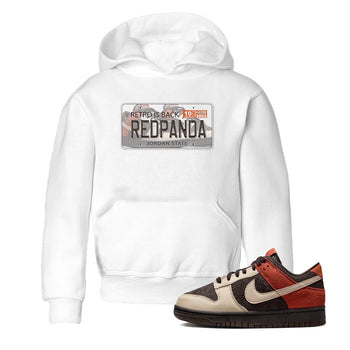 Nike Low Dunk Red Panda shirt to match jordans Jordan Plate sneaker tees Nike Dunk Red Panda SNRT Sneaker Tees Baby Toddler White 1 T-Shirt