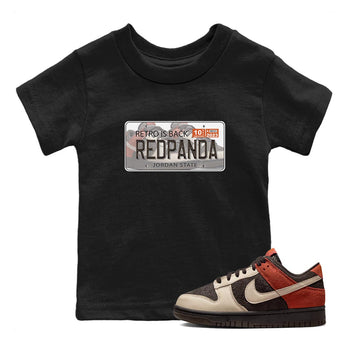 Nike Low Dunk Red Panda shirt to match jordans Jordan Plate sneaker tees Nike Dunk Red Panda SNRT Sneaker Tees Baby Toddler Black 1 T-Shirt