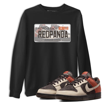 Nike Low Dunk Red Panda shirt to match jordans Jordan Plate sneaker tees Nike Dunk Red Panda SNRT Sneaker Tees Unisex Streetwear Clothing Black 1 T-Shirt
