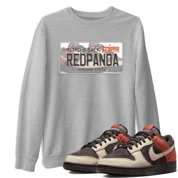 Nike Low Dunk Red Panda shirt to match jordans Jordan Plate sneaker tees Nike Dunk Red Panda SNRT Sneaker Tees Unisex Streetwear Clothing Heather Grey 1 T-Shirt