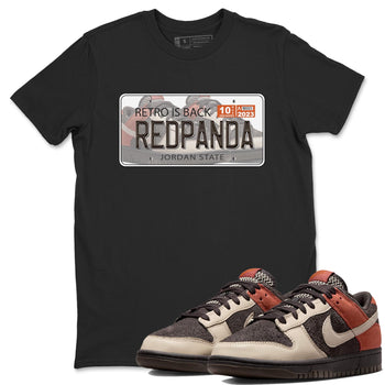 Nike Low Dunk Red Panda shirt to match jordans Jordan Plate sneaker tees Nike Dunk Red Panda SNRT Sneaker Tees Unisex Streetwear Clothing Black 1 T-Shirt