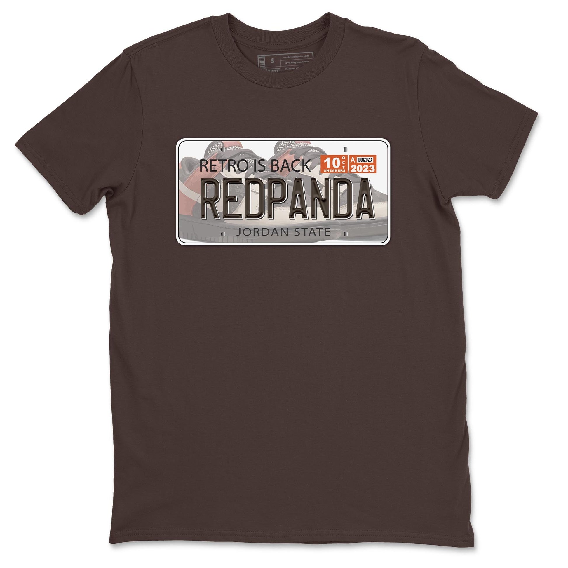 Nike Low Dunk Red Panda shirt to match jordans Jordan Plate sneaker tees Nike Dunk Red Panda SNRT Sneaker Tees Unisex Streetwear Clothing Dark Chocolate 2 T-Shirt