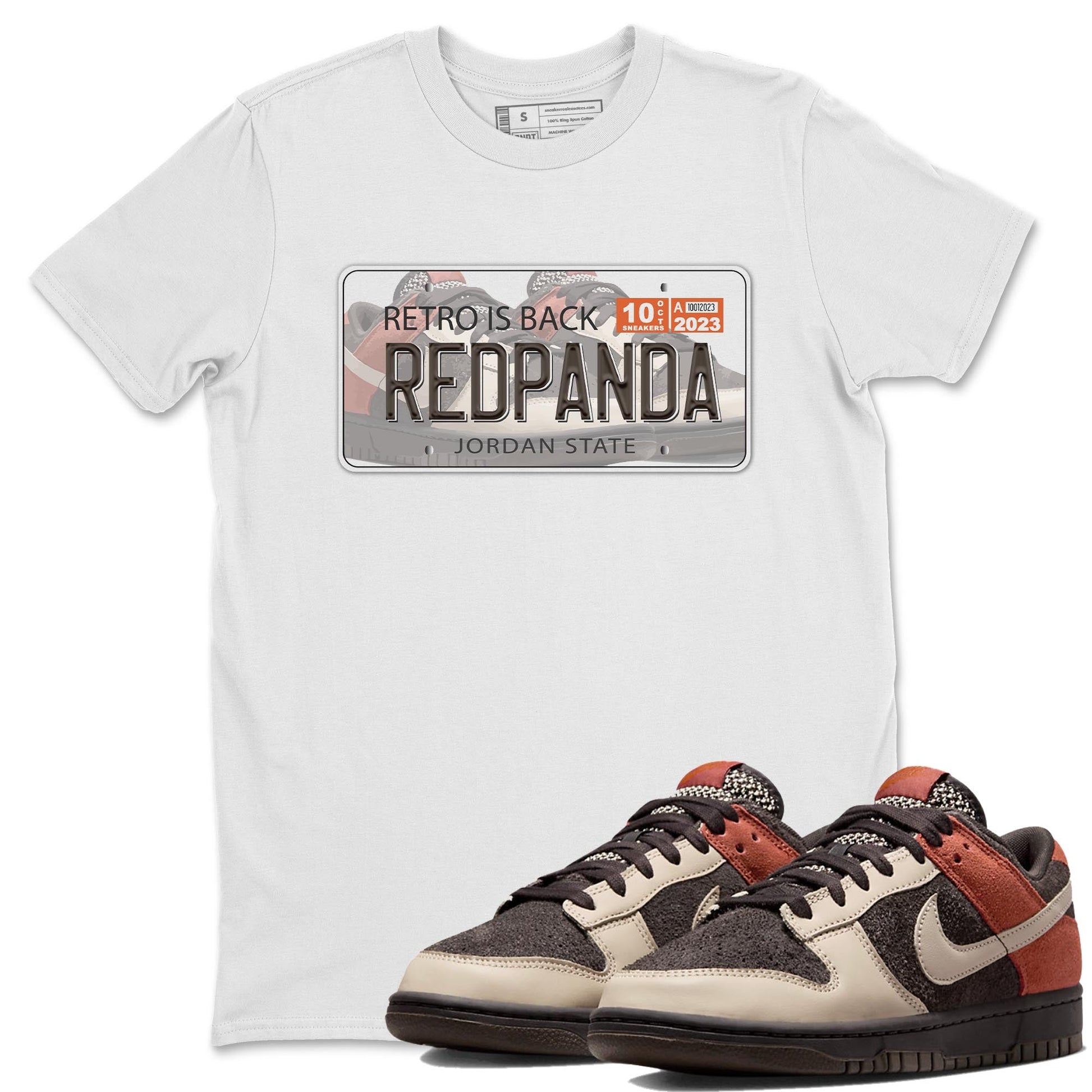 Nike Low Dunk Red Panda shirt to match jordans Jordan Plate sneaker tees Nike Dunk Red Panda SNRT Sneaker Tees Unisex Streetwear Clothing White 1 T-Shirt