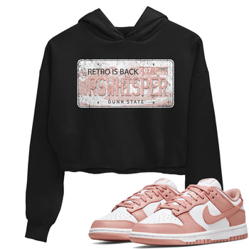Nike Dunks Low Rose Whisper shirt to match jordans Jordan Plate sneaker tees Nike Dunk Rose Whisper SNRT Sneaker Release Tees Black 1 Crop T-Shirt