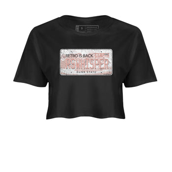 Nike Dunks Low Rose Whisper shirt to match jordans Jordan Plate sneaker tees Nike Dunk Rose Whisper SNRT Sneaker Release Tees Black 2 Crop T-Shirt