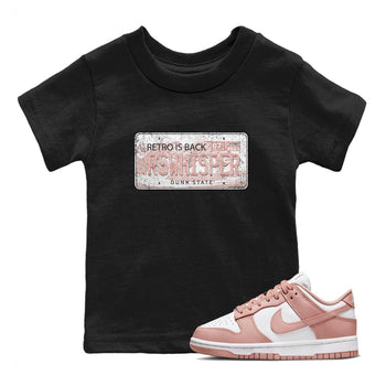 Nike Dunks Low Rose Whisper shirt to match jordans Jordan Plate sneaker tees Nike Dunk Rose Whisper SNRT Sneaker Release Tees Baby Toddler Black 1 T-Shirt