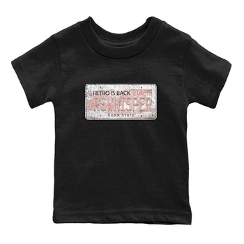 Nike Dunks Low Rose Whisper shirt to match jordans Jordan Plate sneaker tees Nike Dunk Rose Whisper SNRT Sneaker Release Tees Baby Toddler Black 2 T-Shirt